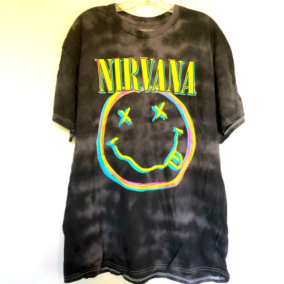 Oversized Nirvana Smiley Face T Shirt - Picture 4 of 4
